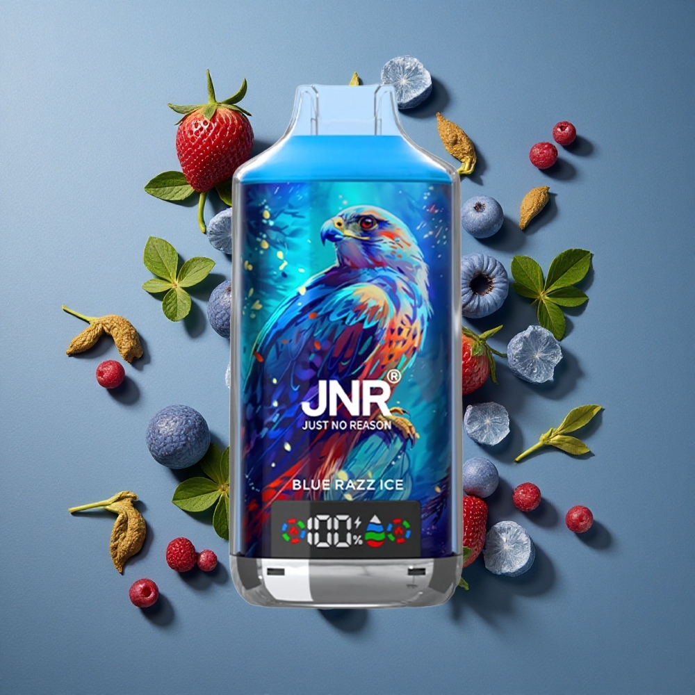 Framboise Bleue Glacée JNR Falcon X 18000 Puffs 24ml Dual Mesh Coil vente en gros Belgique