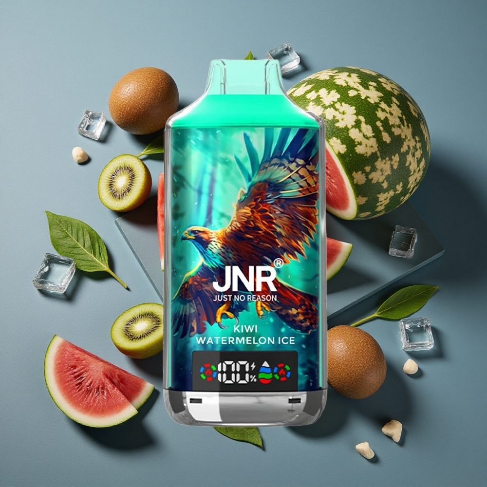 Kiwi Pastèque Glacé JNR Falcon X 18000 Puffs vente en gros Belgique 24ml Dual Mesh Coil