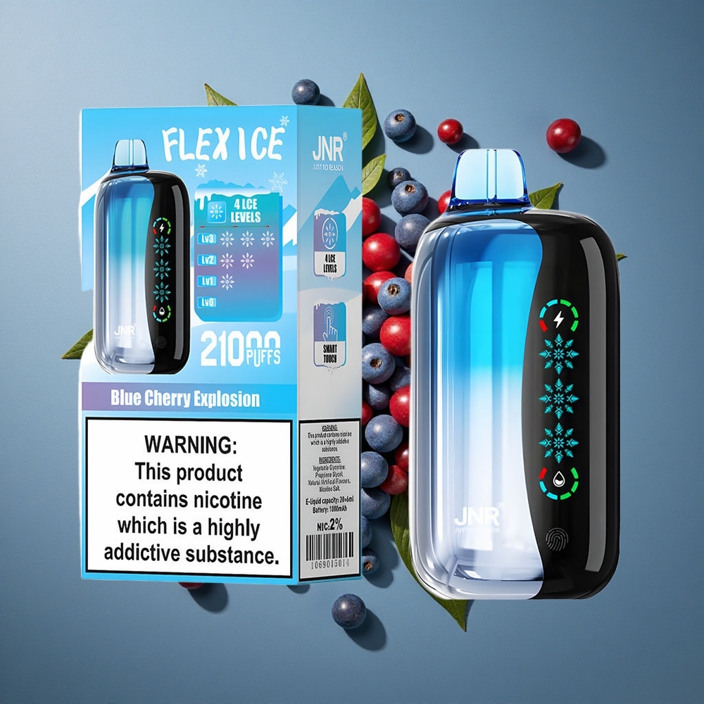 Cerise Bleue Explosion JNR Flex Ice 21000 Puffs vente en gros Belgique Ice Adjustable 26ml E-liquide