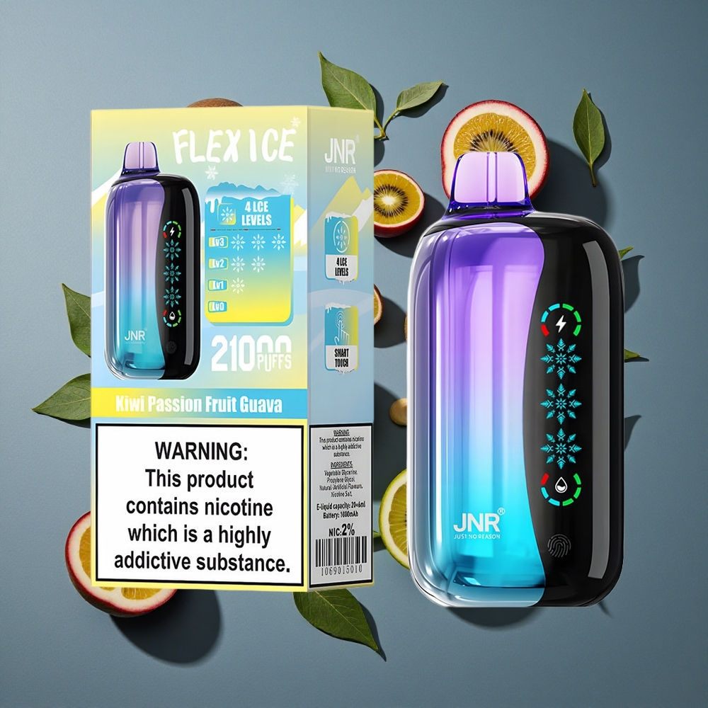 Kiwi Fruit de la Passion Goyave JNR Flex Ice 21000 Puffs vente en gros Belgique Ice Adjustable Touch Screen