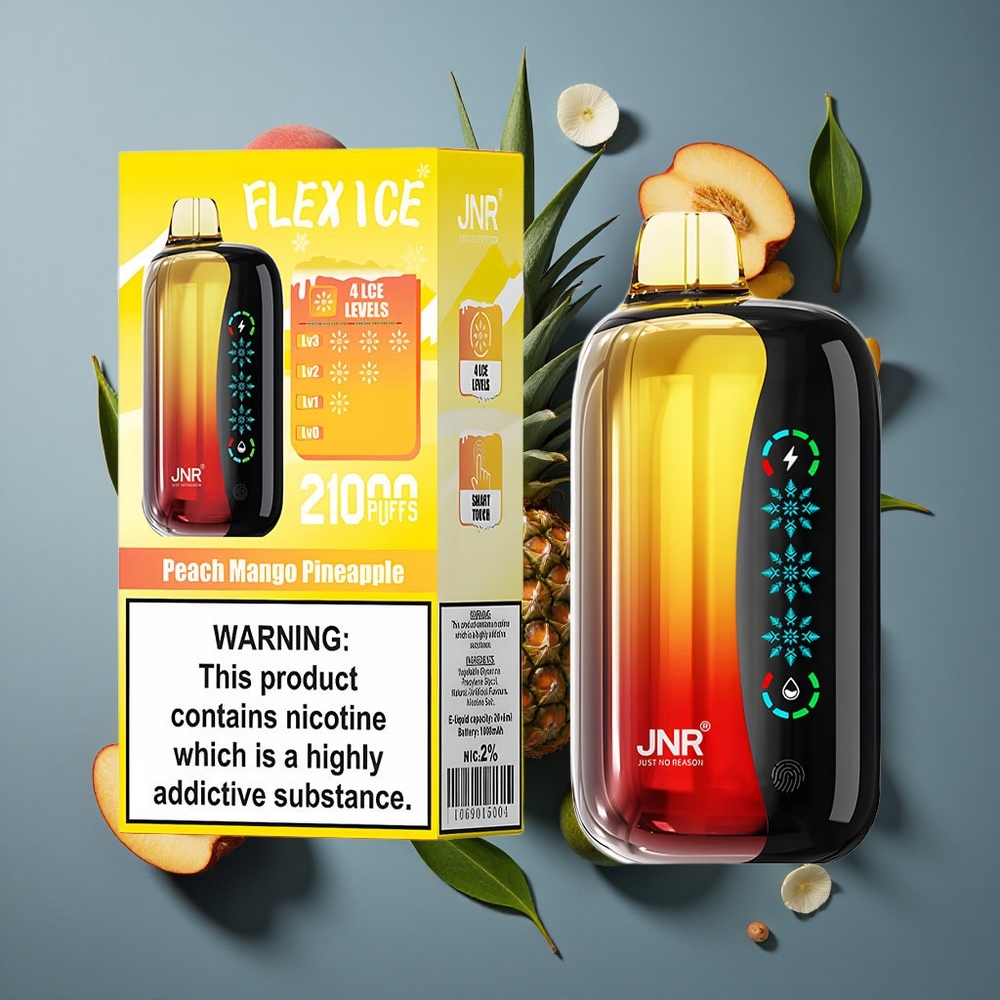Pêche Mangue Ananas JNR Flex Ice 21000 Puffs avec Airflow Personnalisable vente en gros Belgique