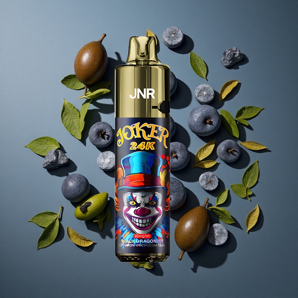 Glace de Dragon Noir JNR Joker 24K Puffs 24000 bouffées vente en gros Belgique 2% nicotine, 800mAh