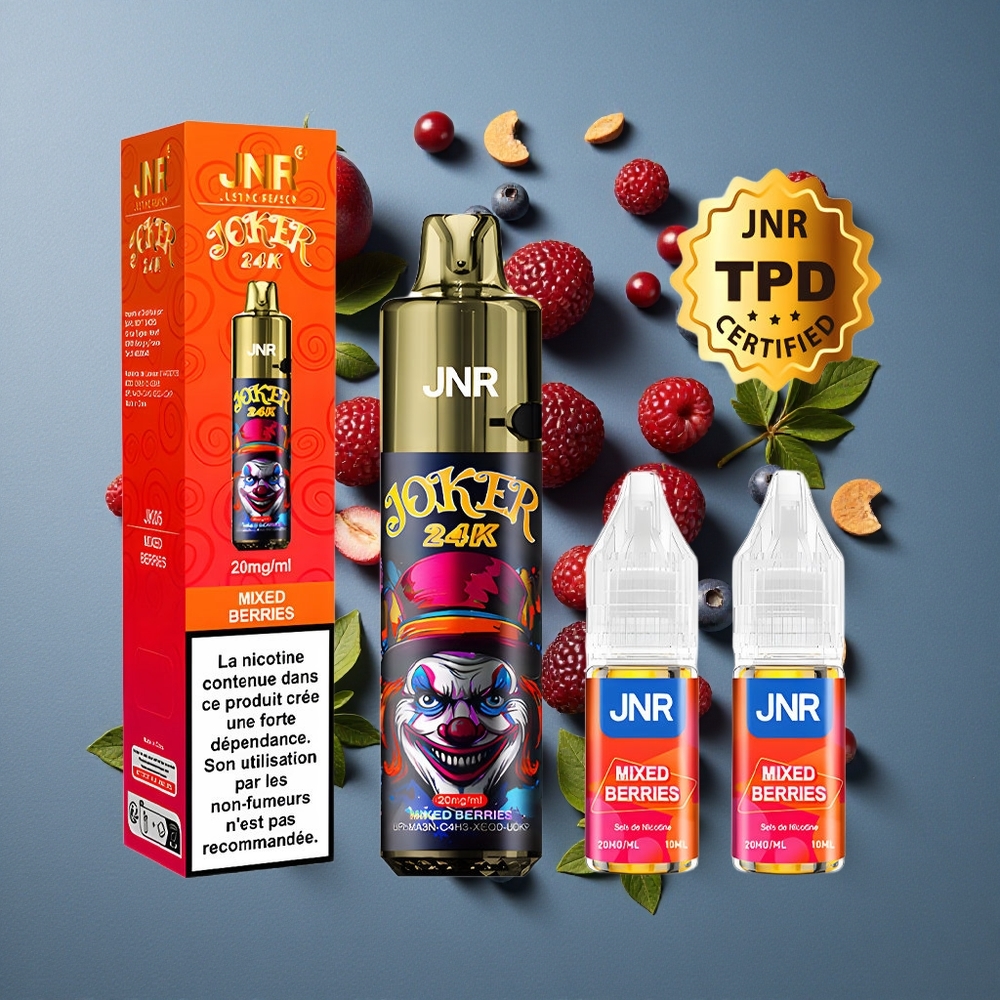 Mélange de Baies JNR Joker 24000 Puffs vente en gros Belgique Pod Rechargeable 10ml