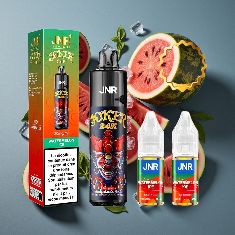 Pastèque Glacée JNR Joker 24K Puffs Rechargeable 24000 Puffs vente en gros Belgique Type-C