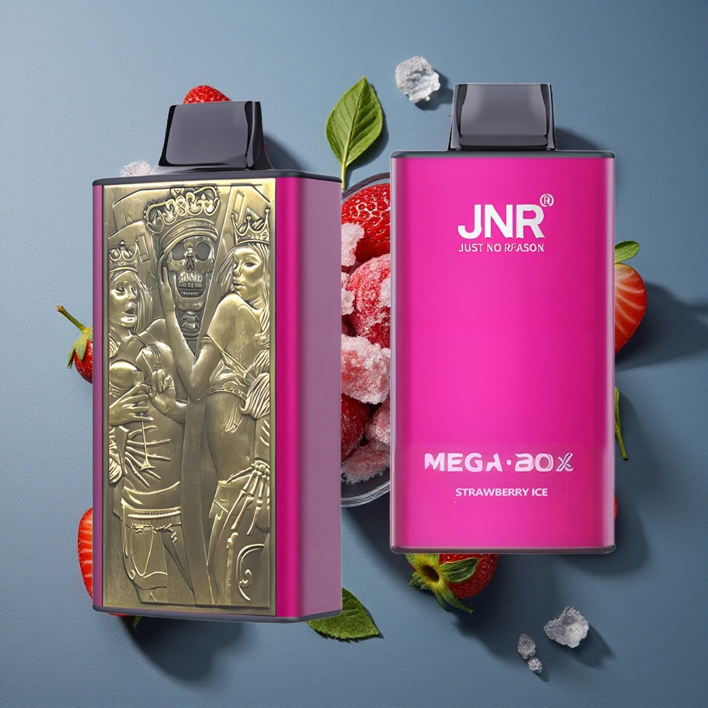 Fraise Menthe JNR Mega Box 25000 Puffs vente en gros Belgique 30ml E-liquide Dual Mesh Coil