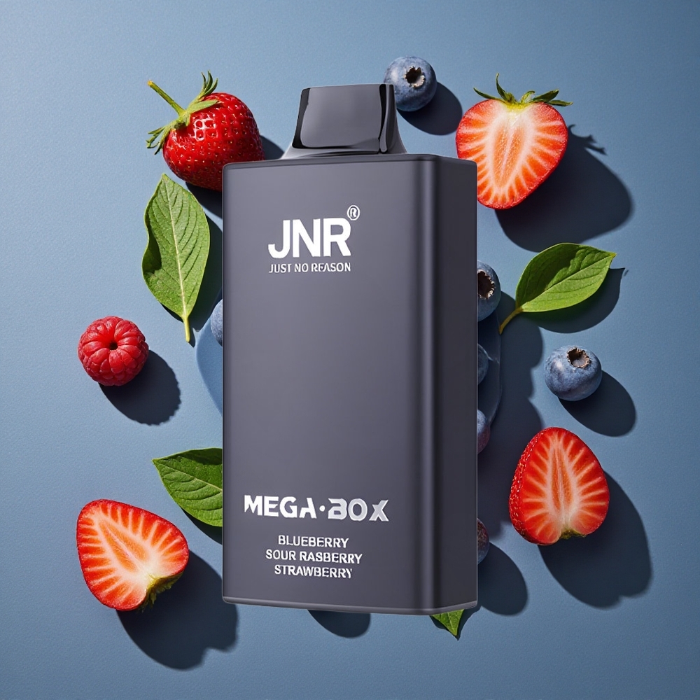 Framboise Aigre Myrtille Fraise JNR Mega Box 25000 Puffs vente en gros Belgique 30ml Dual Mesh