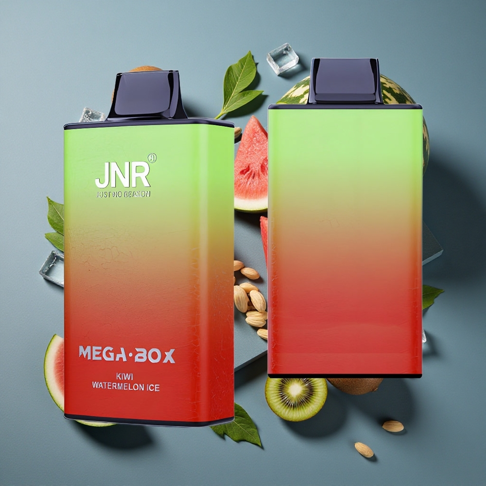 Kiwi Pastèque Glacé JNR Mega Box 25000 Puffs 30ml E-liquide vente en gros Belgique Dual Mesh Coil
