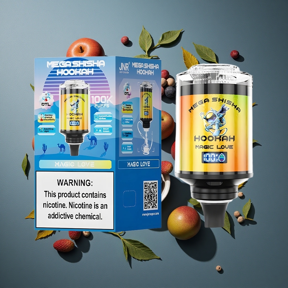 Amour Magique JNR Mega Shisha 100K Puffs vente en gros Belgique Écran Intelligent et Charge Type-C