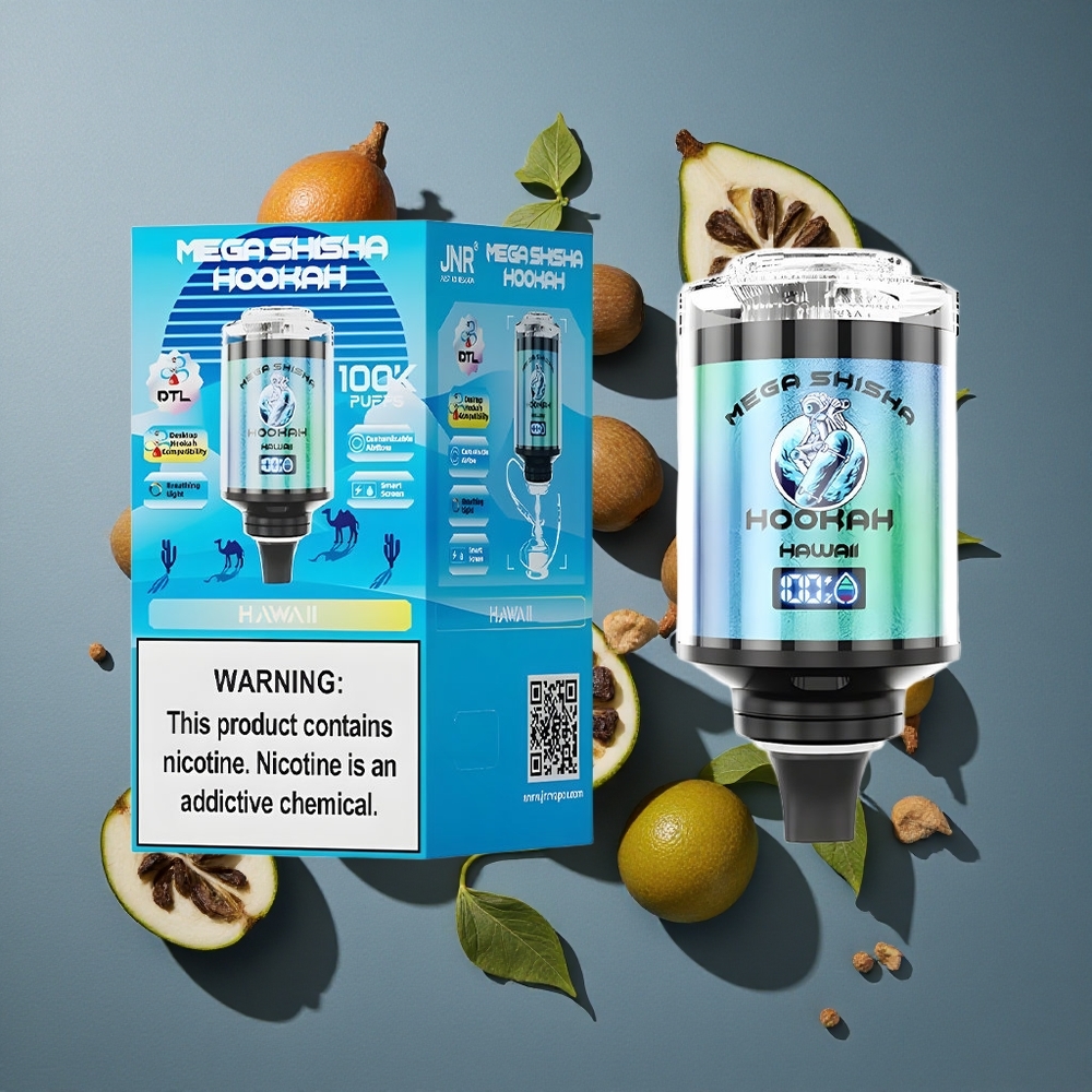 Hawaii JNR Mega Shicha 100000 Puffs vente en gros Belgique 60ml Capacité Type-C