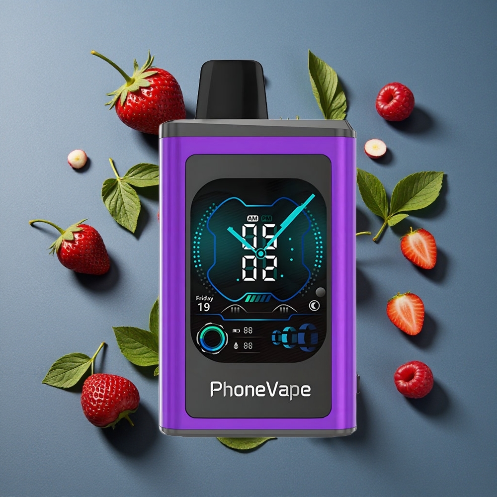 Cerise Fraise Framboise JNR PhoneVape 30000 bouffées vente en gros Belgique Batterie Rechargeable 850mAh Type-C
