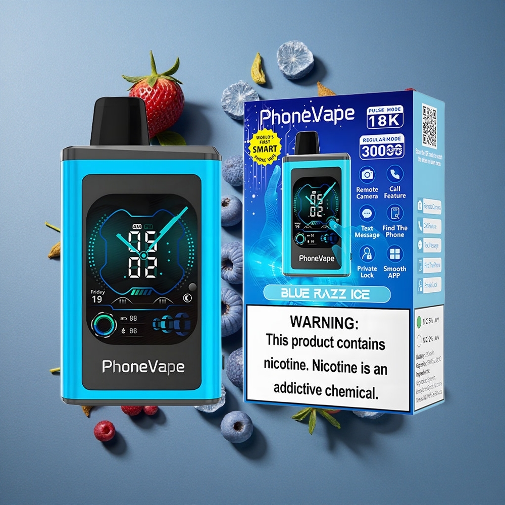 Framboise Bleue Glacée JNR PhoneVape 30000 bouffées vente en gros Belgique Batterie Rechargeable Type-C 850mAh