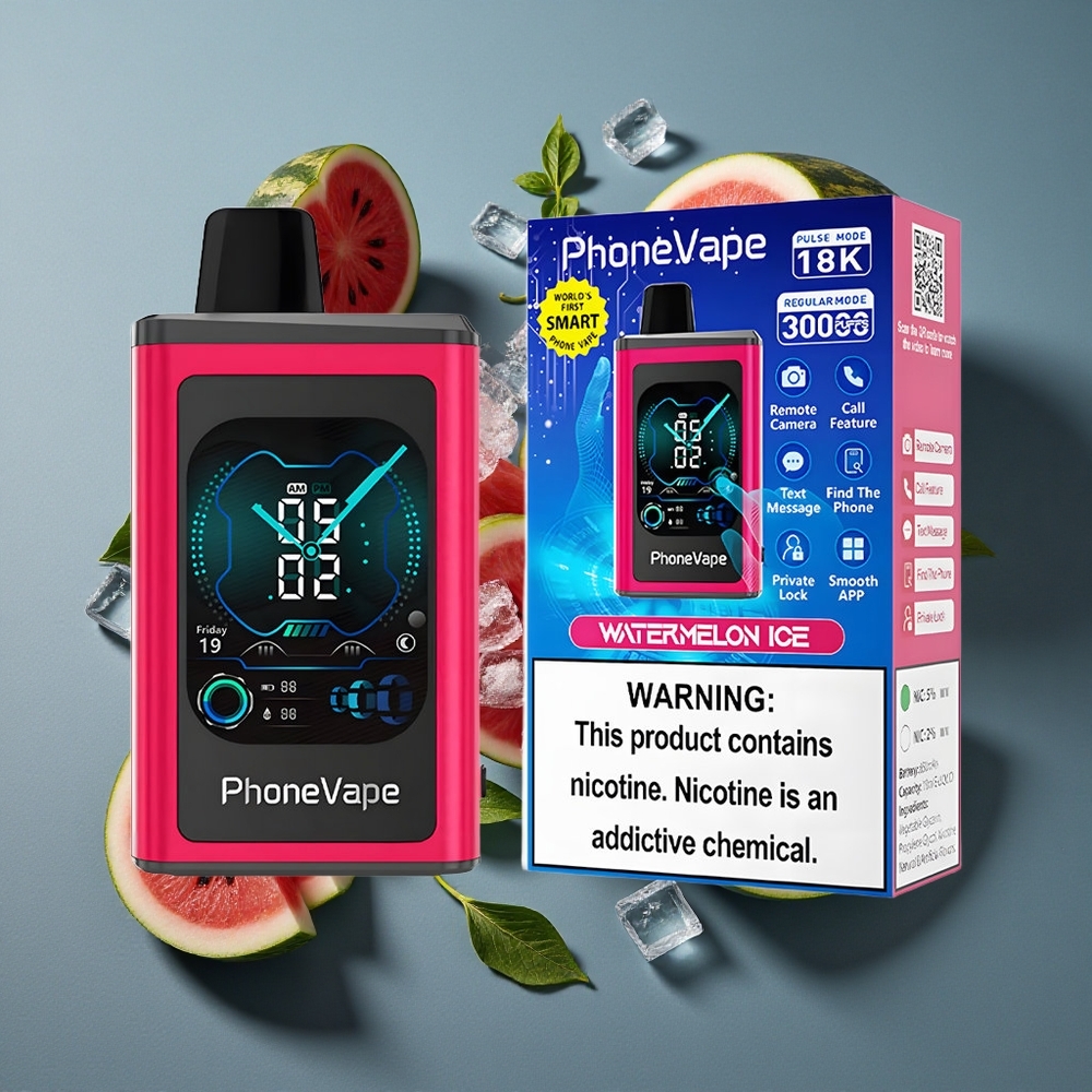 Pastèque Glacée JNR PhoneVape 30000 bouffées vente en gros Belgique App Contrôlée