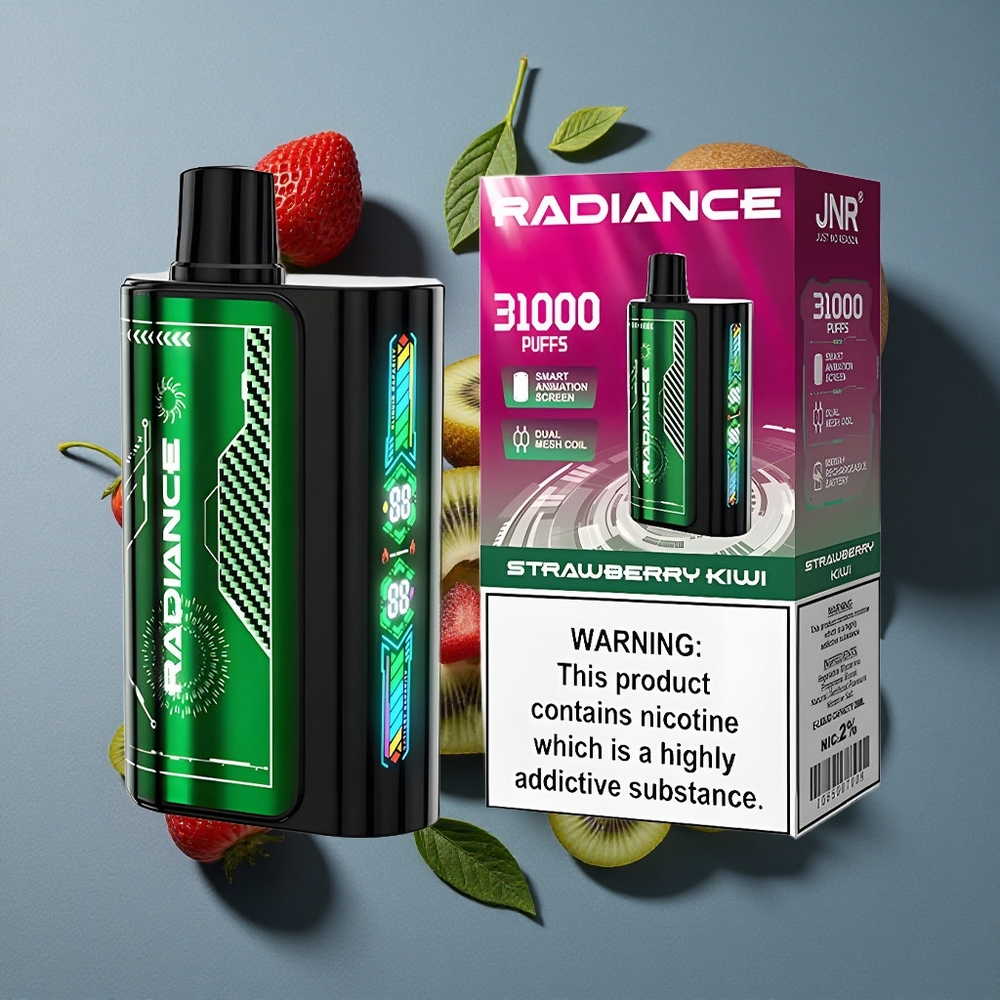 Fraise Kiwi JNR Radiance 31000 Puffs Écran Animé Intelligent vente en gros Belgique
