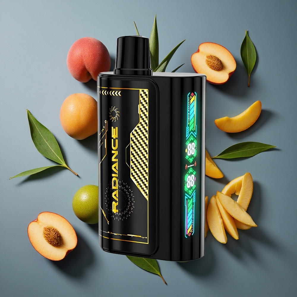 Pêche Mangue Ananas JNR Radiance 31000 Puffs vente en gros Belgique Écran Animation Dual Mesh