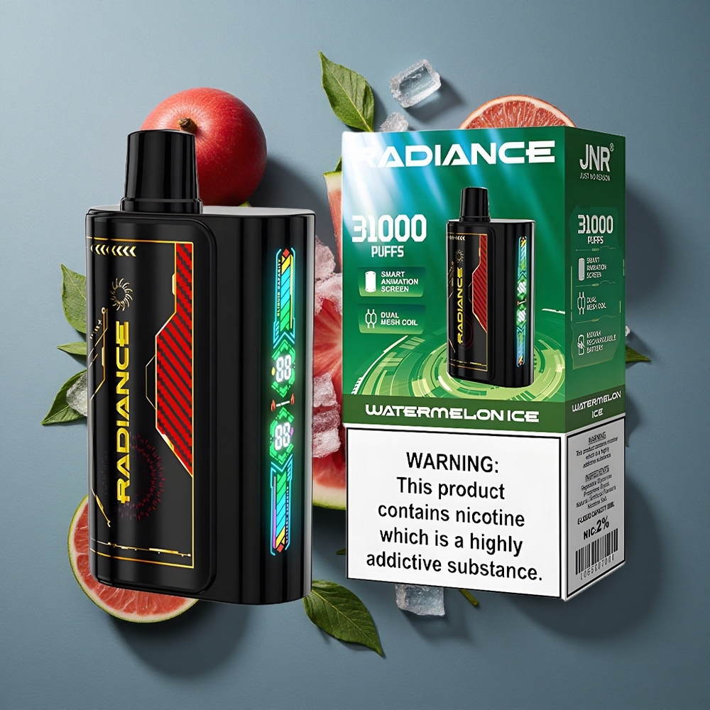 Pastèque Glacée JNR Radiance 31000 Puffs 28ml e-liquide vente en gros Belgique
