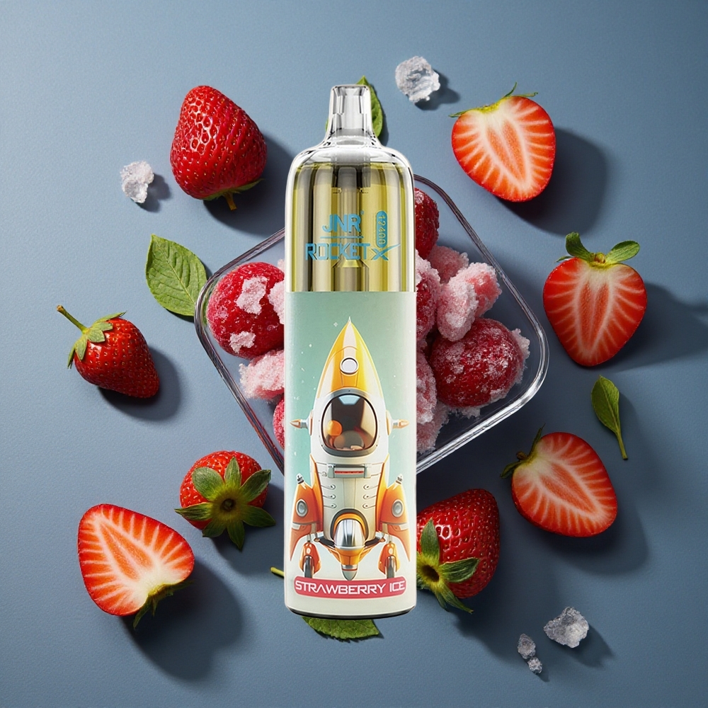 Fraise Glacée JNR Rocket-X 12400 Puffs avec Airflow Réglable et Lumières RGB vente en gros Belgique