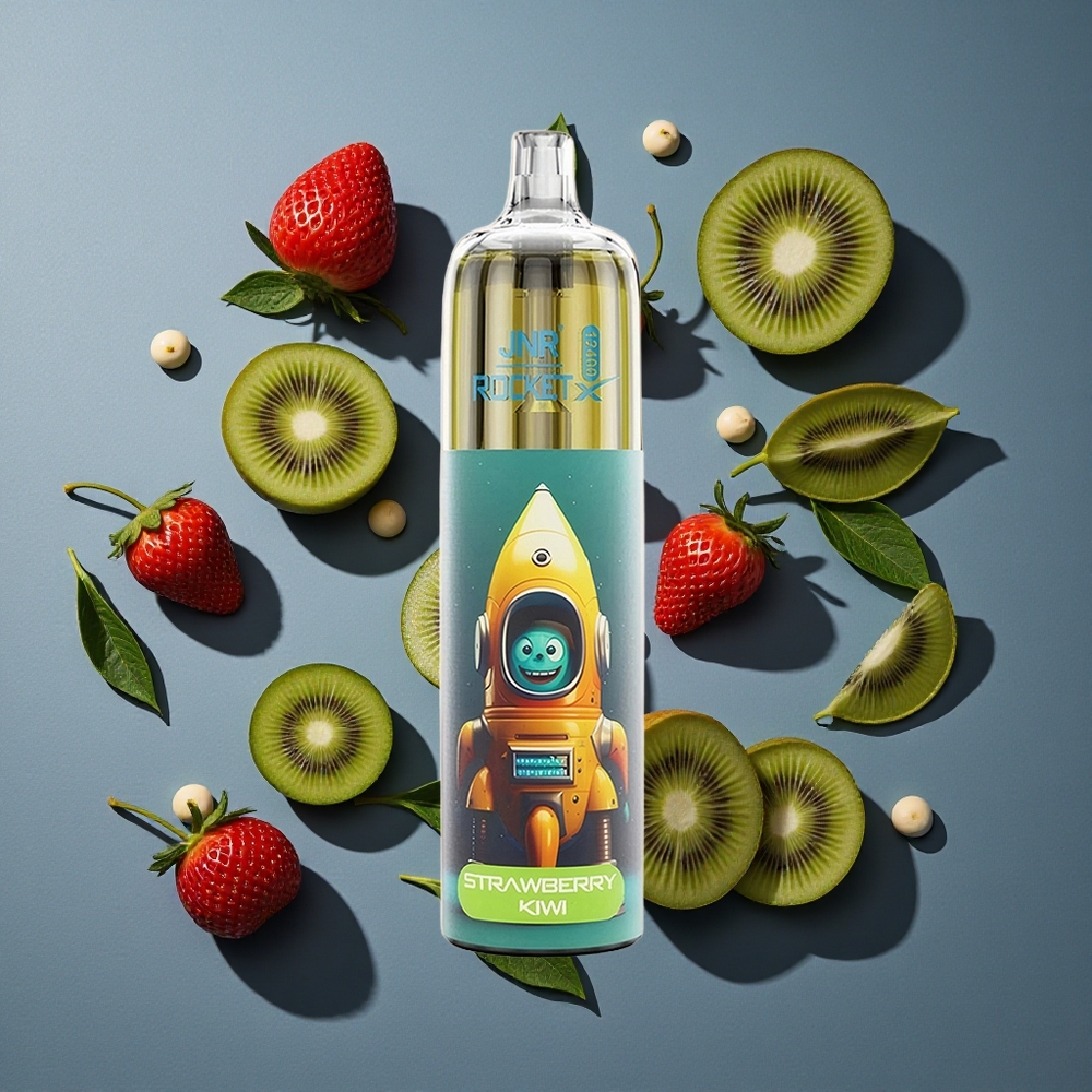 Fraise Kiwi JNR Rocket-X 12400 Puffs vente en gros Belgique Double Airflow RGB