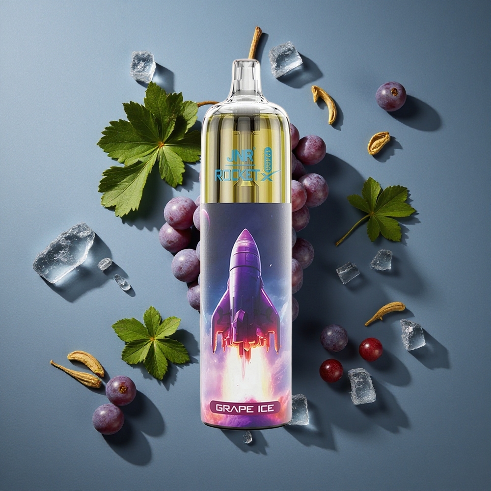 Glace Raisin JNR Rocket-X 12400 Puffs vente en gros Belgique avec Flux d'Air Réglable et Lumières RGB