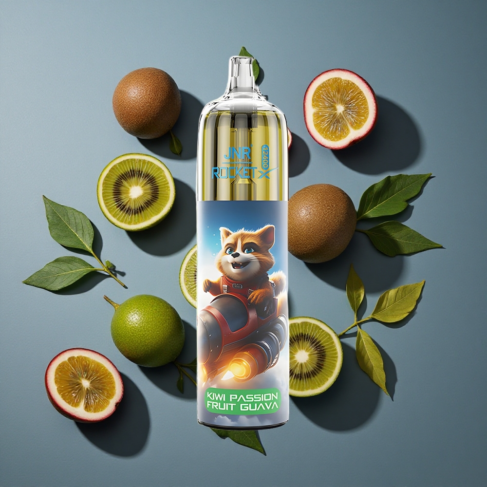 Kiwi Passion Goyave JNR Rocket-X 12400 Puffs vente en gros Belgique Airflow Réglable Lumières RGB