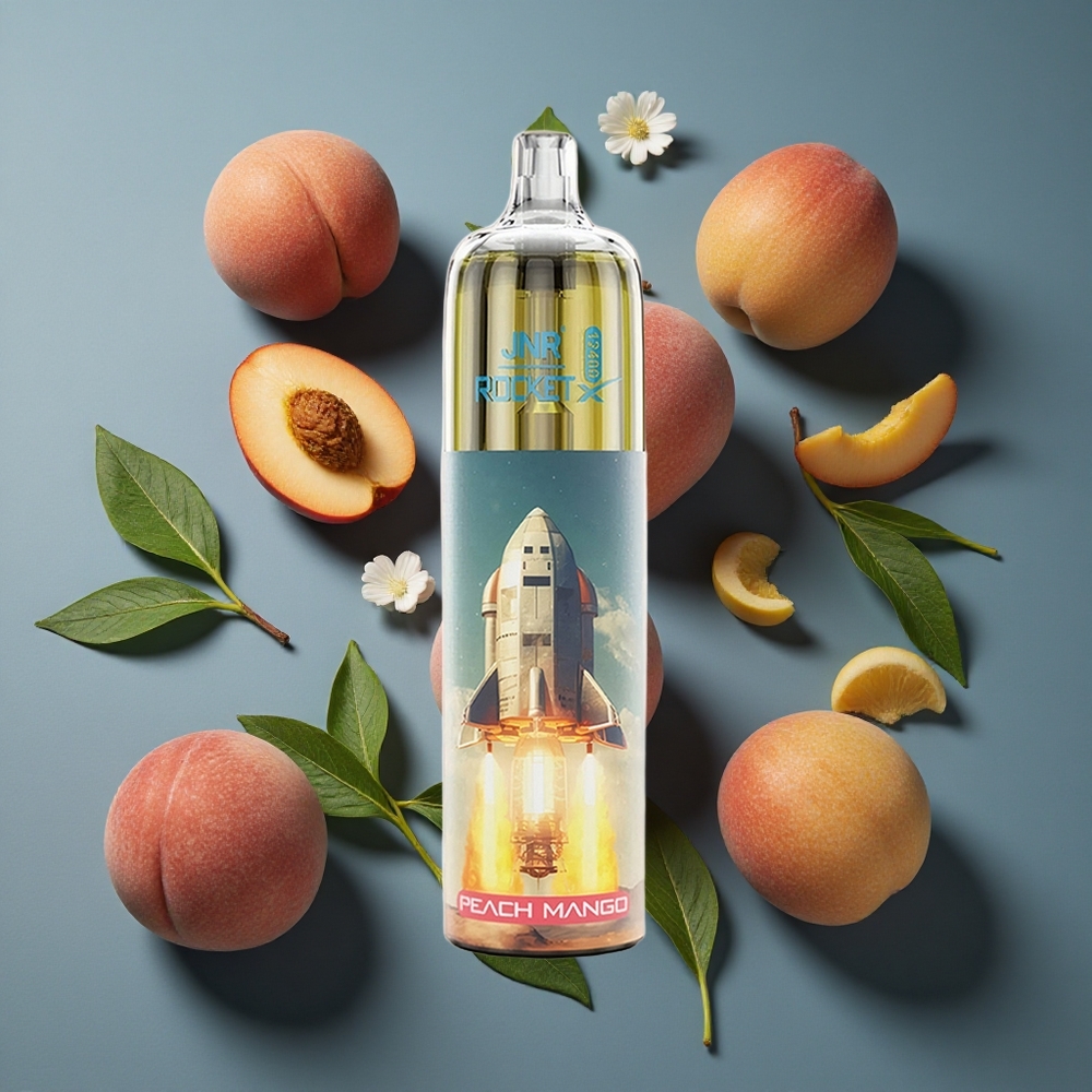 Pêche Mangue JNR Rocket-X 12400 Puffs avec éclairage RGB et flux d'air réglable vente en gros Belgique