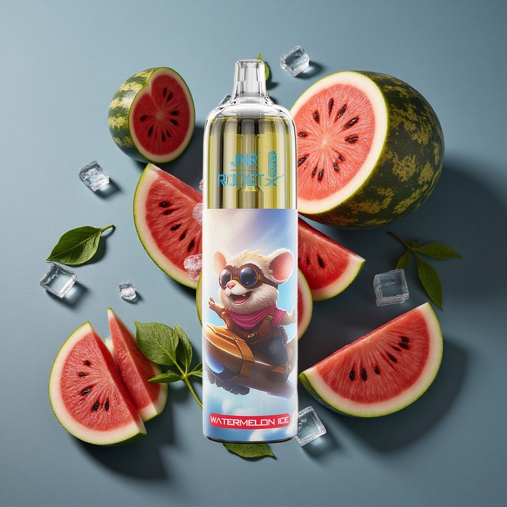Pastèque Glacée JNR Rocket-X 12400 Puffs avec Airflow Réglable et Lumières RGB vente en gros Belgique