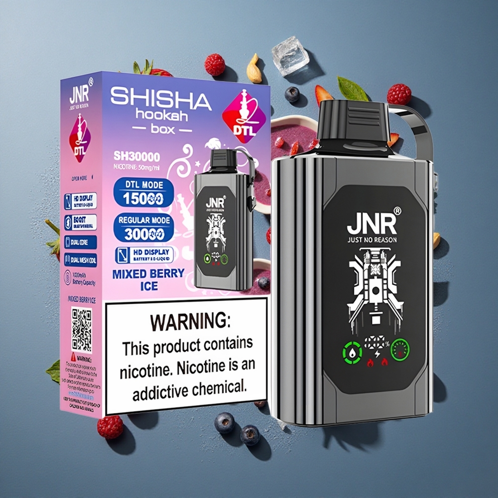 Baie Mixte Glacée JNR Shisha Hookah Box 20500 Puffs avec Affichage HD et Double Mesh Coil vente en gros Belgique