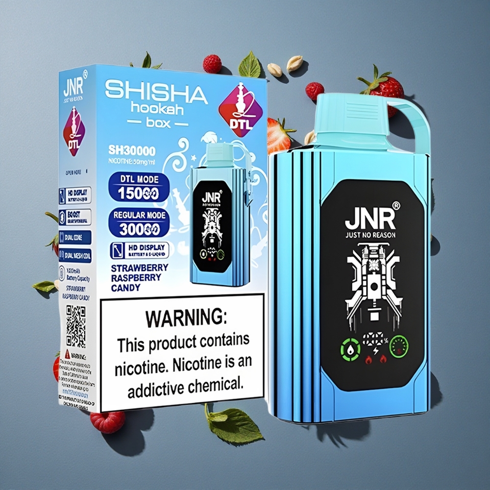 Fraise Framboise Bonbon JNR Shisha Box 20500 Puffs vente en gros Belgique HD Display 25ml