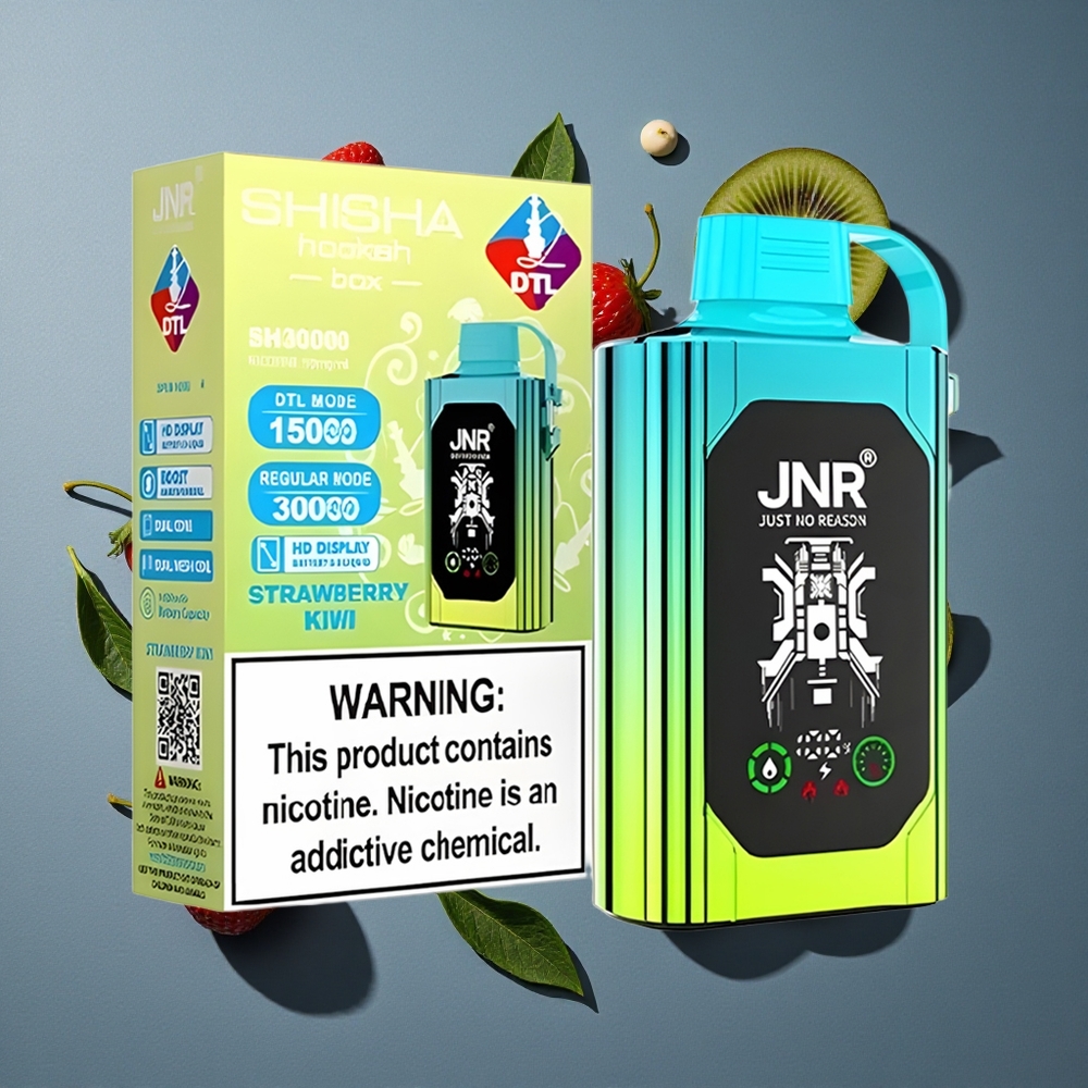 Fraise Kiwi JNR Shisha Hookah Box 20500 Puffs - Affichage HD - Batterie 1000mAh - vente en gros Belgique