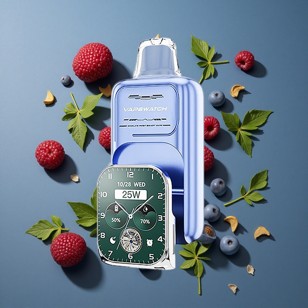 Framboise Bleue Glacée JNR Vape Watch 30000 Puffs 19mL 5% vente en gros Belgique