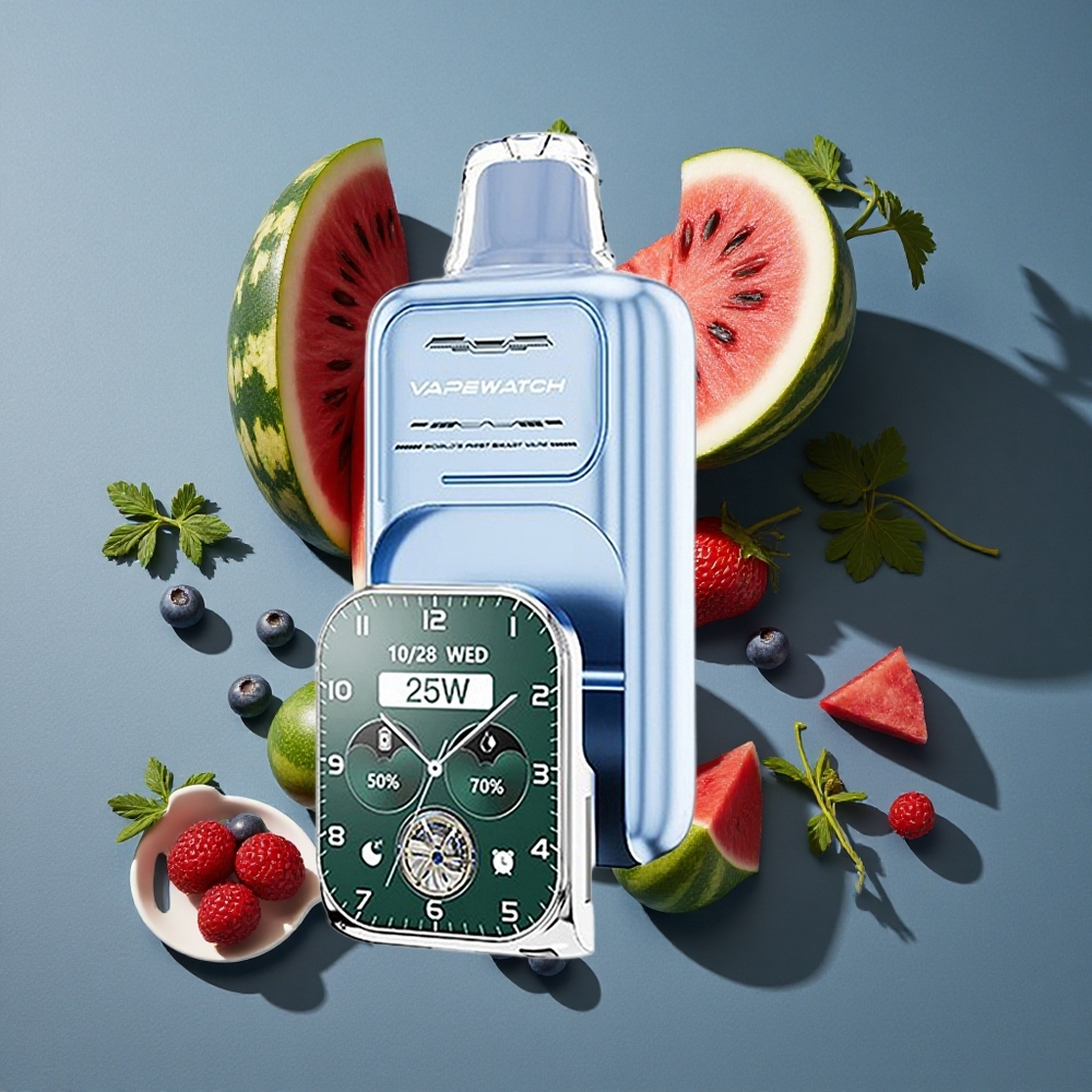 Myrtille Pastèque JNR Vape Watch 30000 Bouffées vente en gros Belgique Dual Mesh Coil Type-C