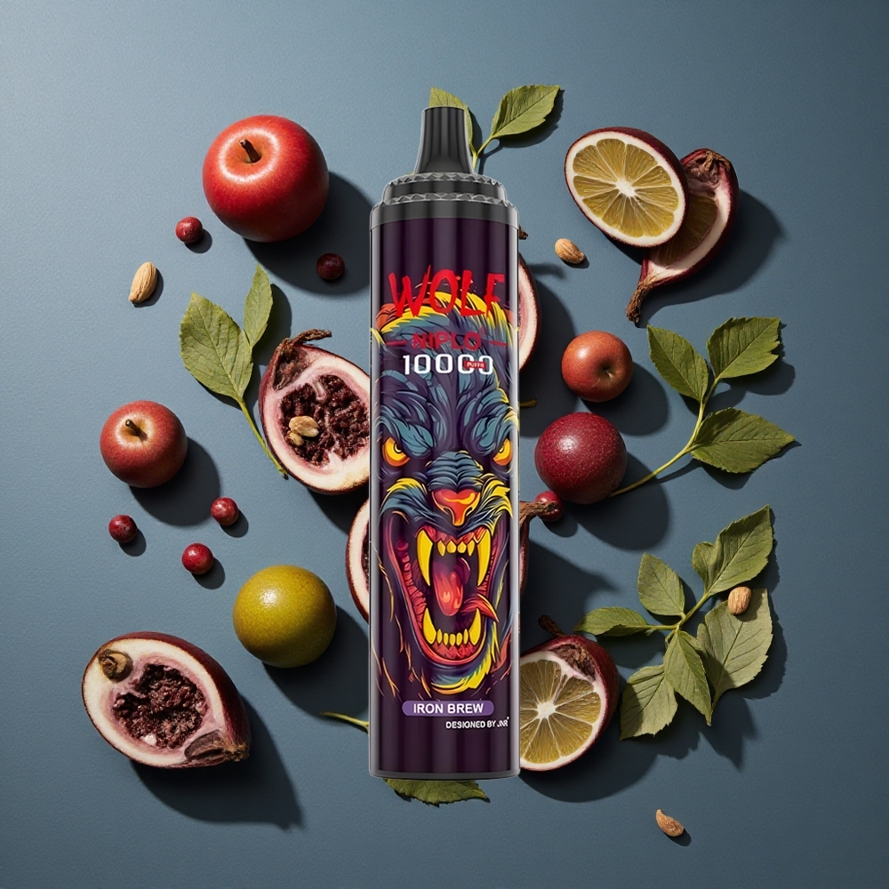 Brew de Fer JNR Wolf Niplo 10000 Puffs 20ml 0% 2% 5% Nicotine vente en gros Belgique Type-C