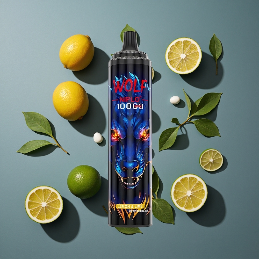 Citron & Lime JNR Wolf Niplo 10000 Puffs 20ml vente en gros Belgique Chargeur Type-C