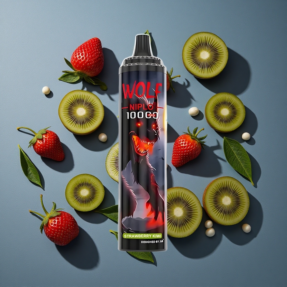 Fraise Kiwi JNR Wolf Niplo 10000 Puffs 20ml vente en gros Belgique Type-C