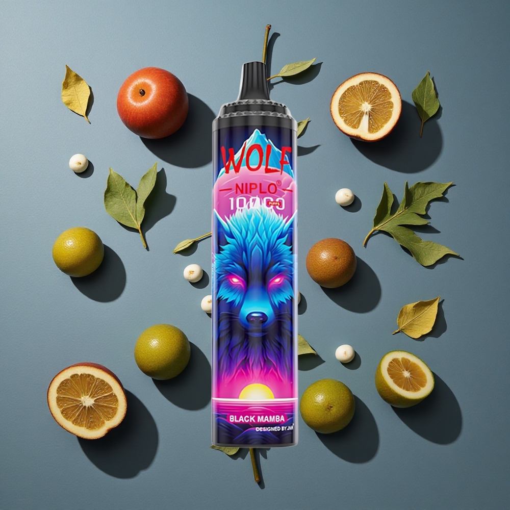 Mamba Noir JNR Wolf Niplo 10000 Puffs 20ml vente en gros Belgique Type-C