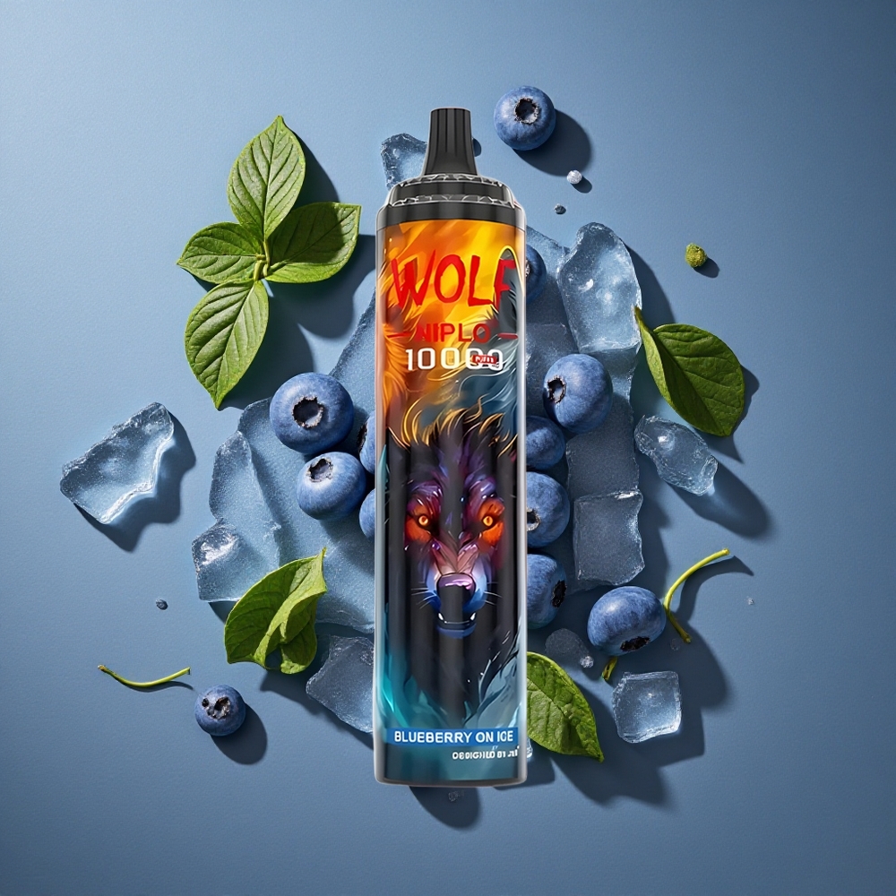 Myrtille Glacée JNR Wolf Niplo 10000 Puffs 20ml vente en gros Belgique Type-C