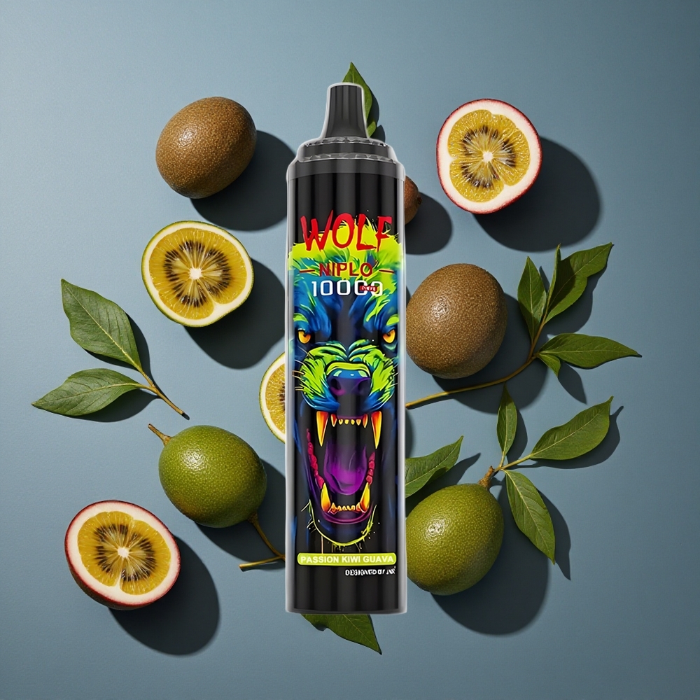 Passion Kiwi Goyave JNR Wolf Niplo 10000 Puffs 20ml 0% 2% 5% Nicotine vente en gros Belgique